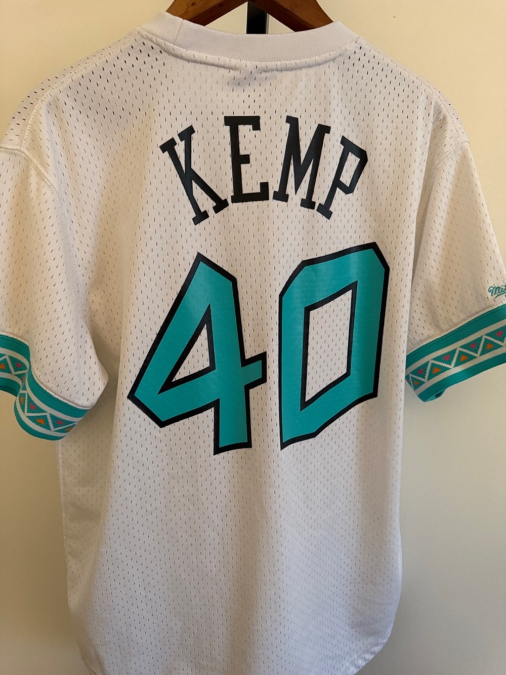 NBA All-Stars Kemp White & Teal Jersey Size L - Picture 6 of 7